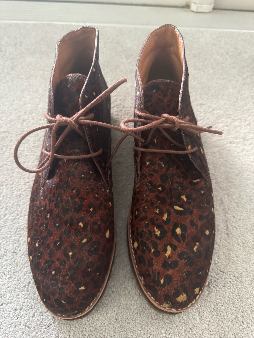 Madewell The Wren Boot in Painted Leopard Calf Hair Size 8